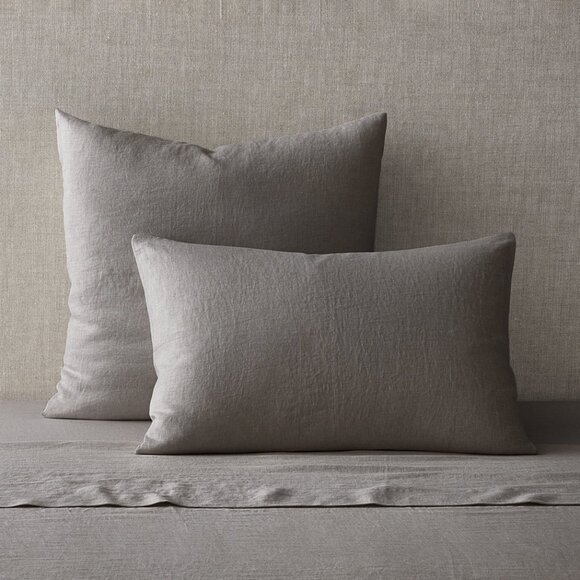 RESTORATION HARDWARE EURO SQUARE LINEN PILLOW SHAM + DOWN ALTERNATIVE PILLOW - Picture 1 of 16